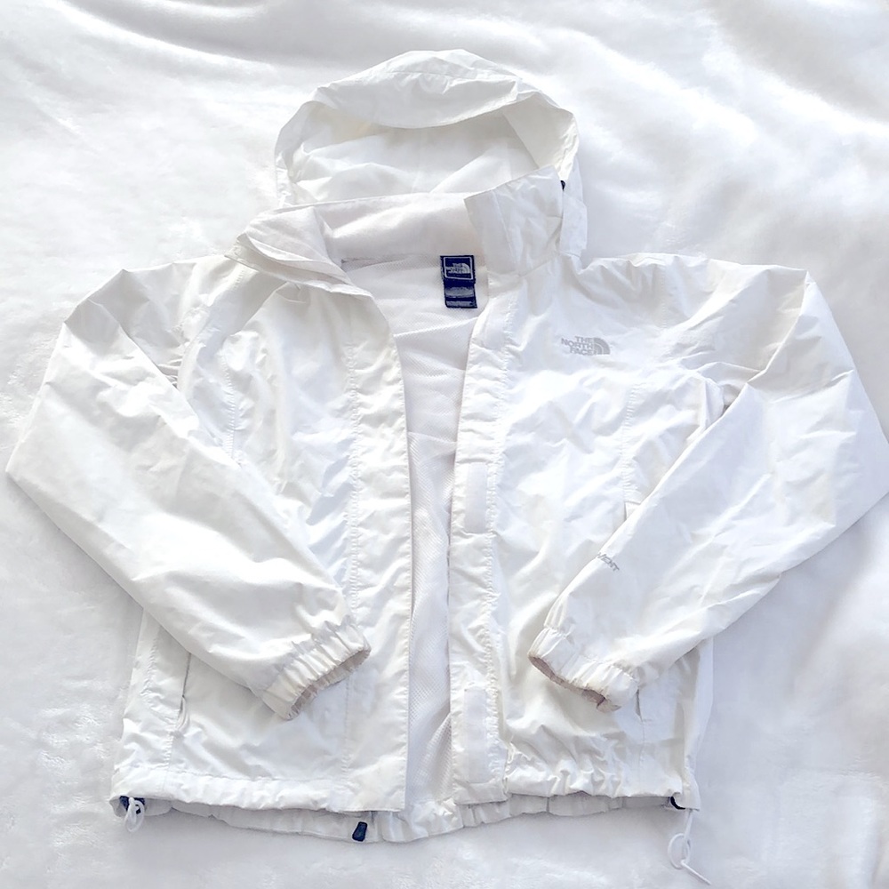 The North Face White Windbreaker ( XS )